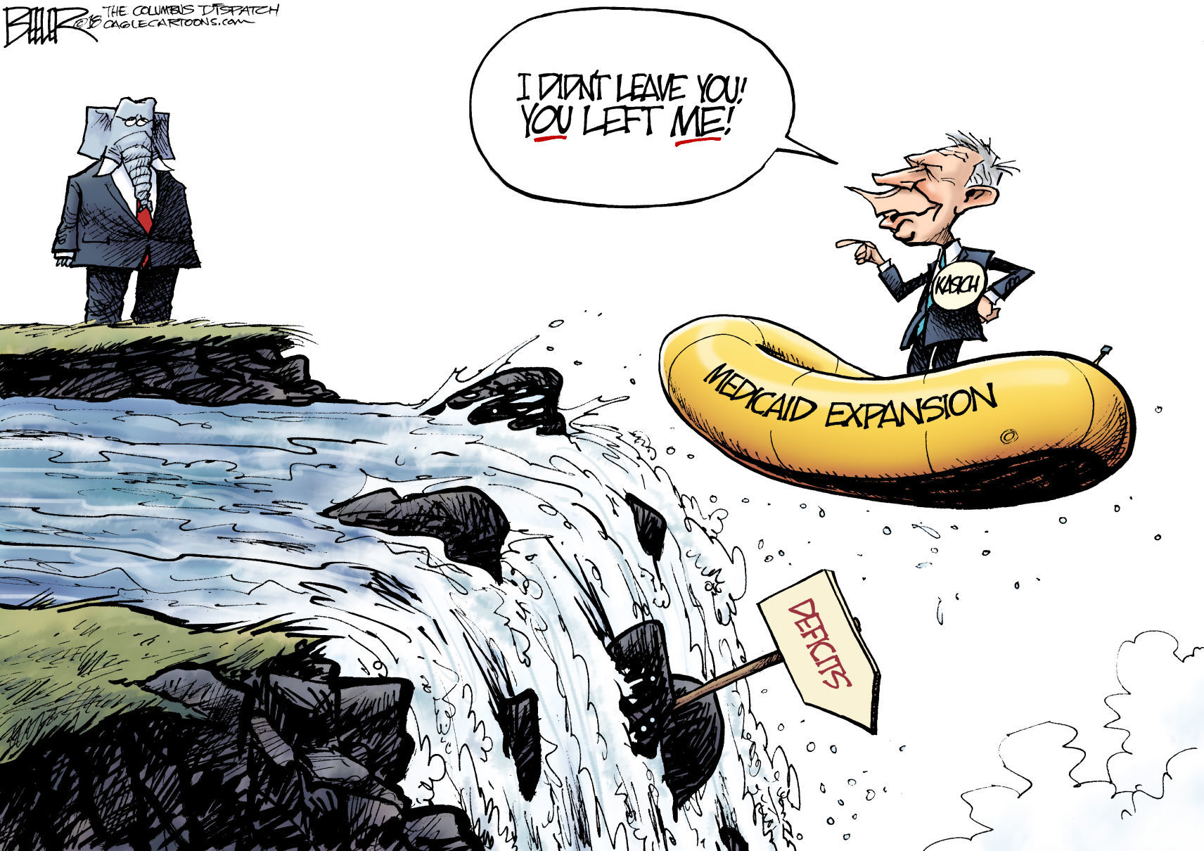 Kasich and the GOP by Nate Beeler, The Columbus Dispatch